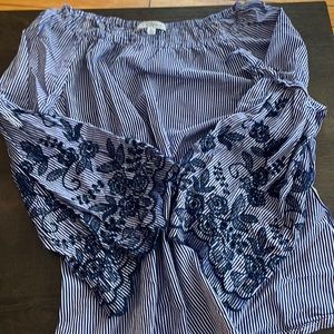 Off Shoulder Bell Sleeved Shirt